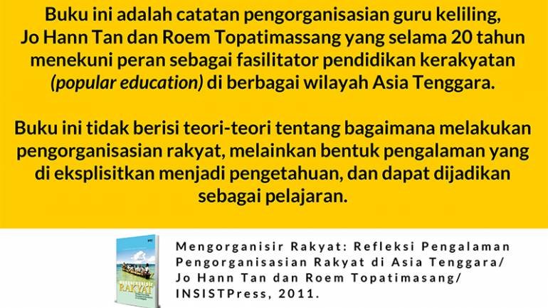 Kepingan Pengetahuan dari Buku Mengorganisir Rakyat