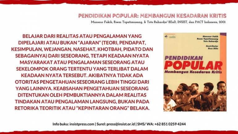 Pendidikan Popular – Membangun Kesadaran Kritis